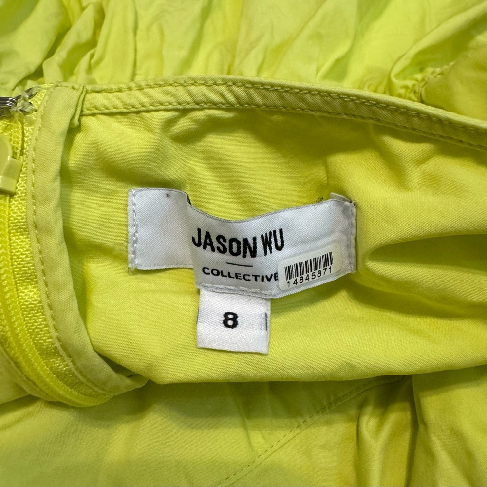 Jason Wu Neon Lime Spaghetti-Strap Midi Dress - Picture 11 of 12